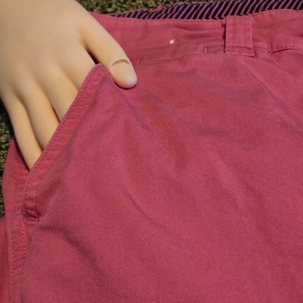 Crown & Ivy Charlotte Women’s 10 Bright Pink Capri Jeans 4 Pocket Clamdiggers - Picture 7 of 15